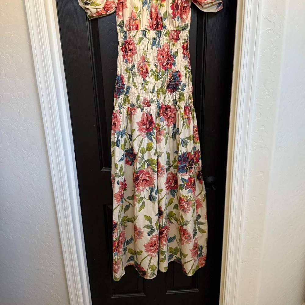 Abercrombie & Fitch Smocked Drop Waist Maxi Dress Small Tall NWT - Picture 5 of 12